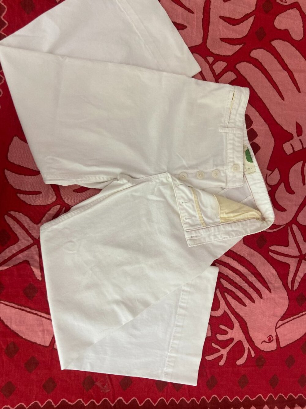 Anthropologie White cropped wide leg pant